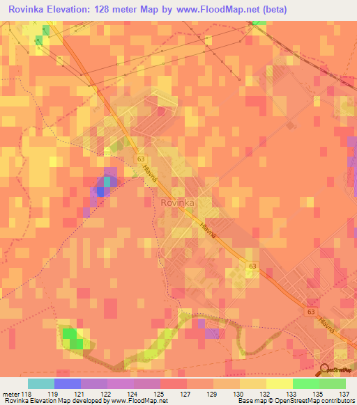 Rovinka,Slovakia Elevation Map