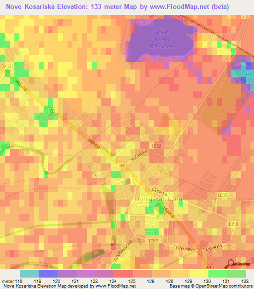 Nove Kosariska,Slovakia Elevation Map