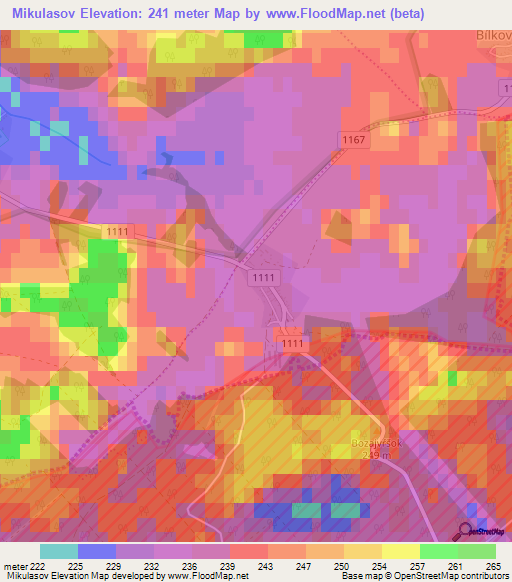 Mikulasov,Slovakia Elevation Map