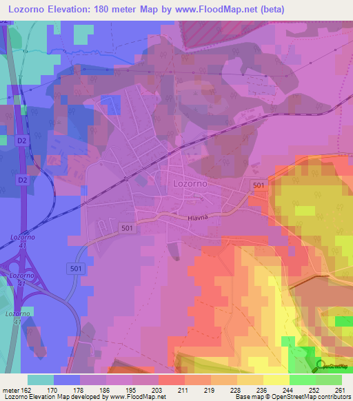 Lozorno,Slovakia Elevation Map