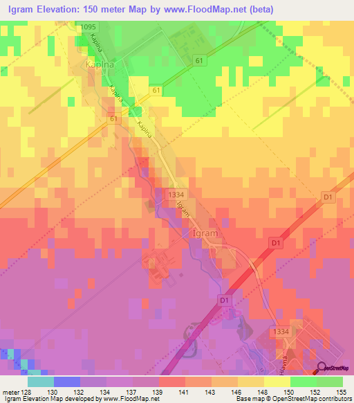 Igram,Slovakia Elevation Map