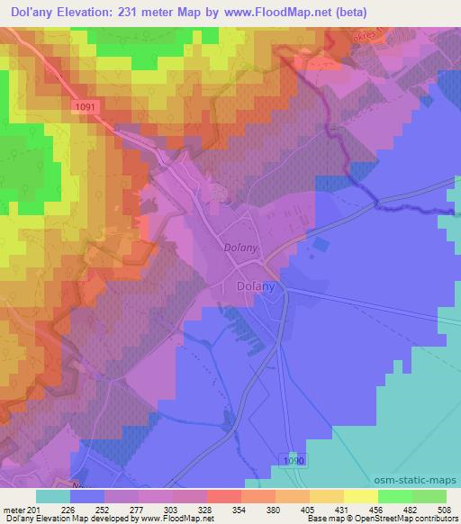 Dol'any,Slovakia Elevation Map