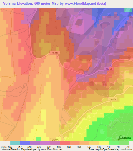 Volarna,Czech Republic Elevation Map