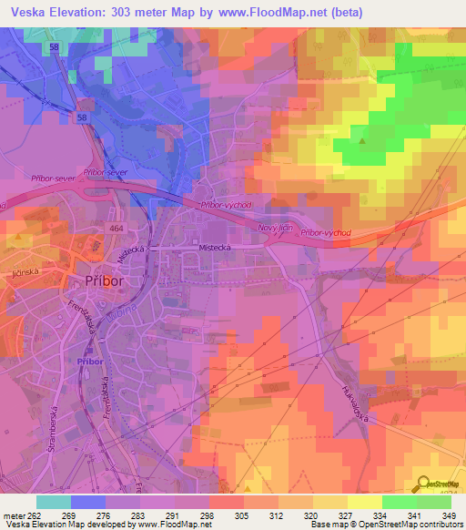 Veska,Czech Republic Elevation Map