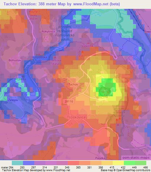 Tachov,Czech Republic Elevation Map