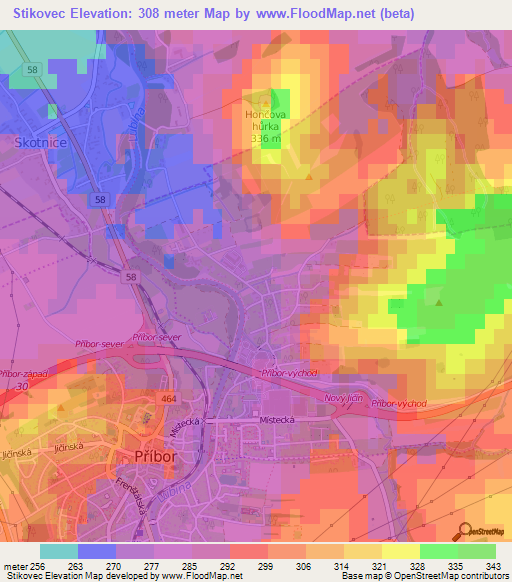 Stikovec,Czech Republic Elevation Map