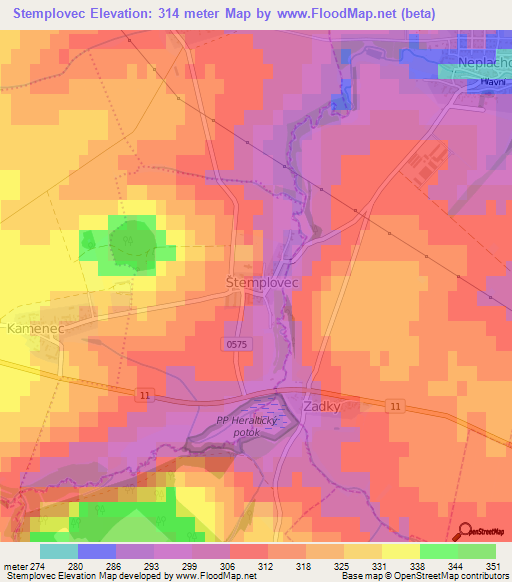 Stemplovec,Czech Republic Elevation Map