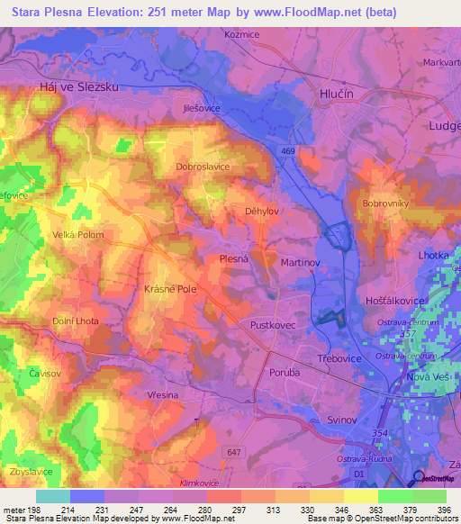 Stara Plesna,Czech Republic Elevation Map