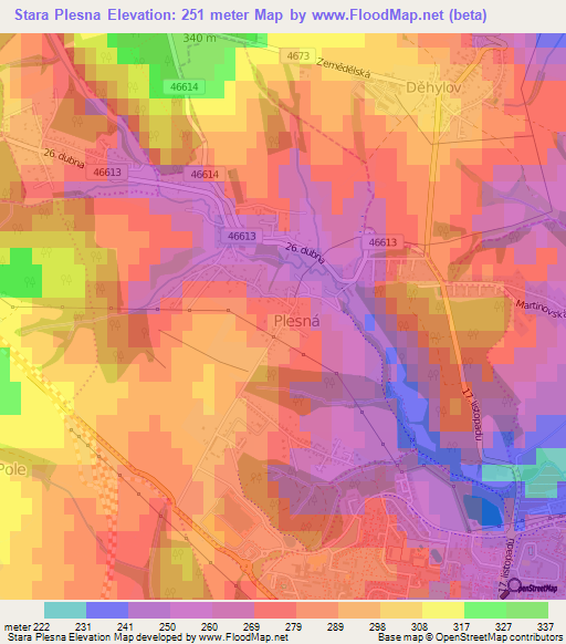 Stara Plesna,Czech Republic Elevation Map