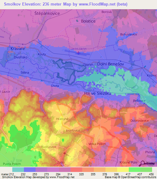 Smolkov,Czech Republic Elevation Map