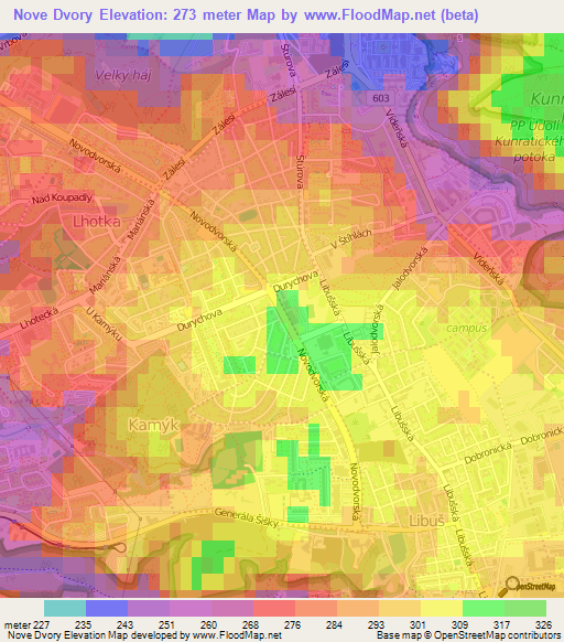 Nove Dvory,Czech Republic Elevation Map