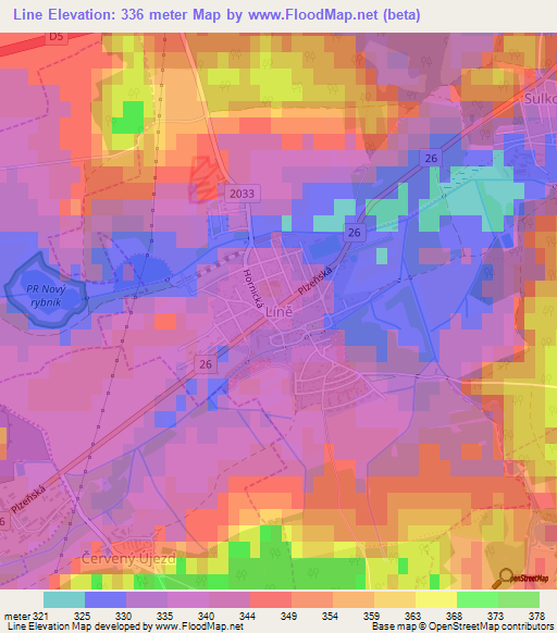 Line,Czech Republic Elevation Map