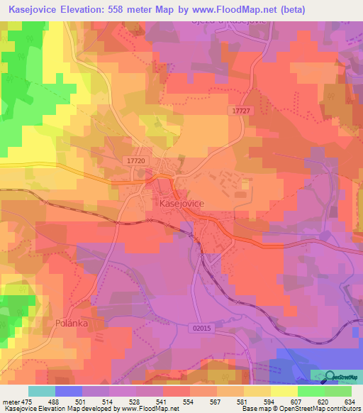 Kasejovice,Czech Republic Elevation Map