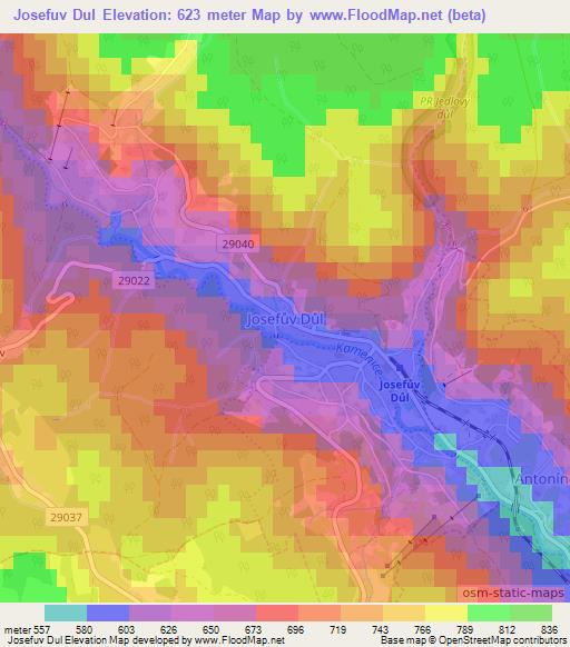 Josefuv Dul,Czech Republic Elevation Map
