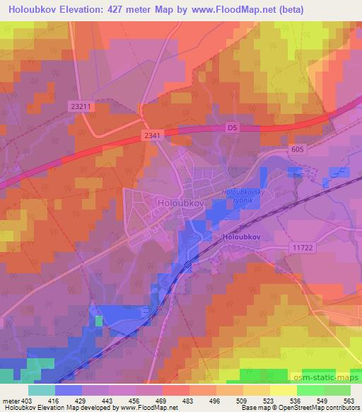 Holoubkov,Czech Republic Elevation Map