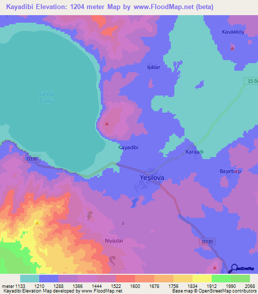 Kayadibi,Turkey Elevation Map