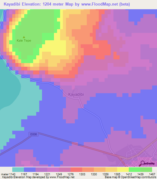 Kayadibi,Turkey Elevation Map
