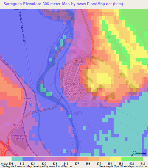 Sartaguda,Spain Elevation Map