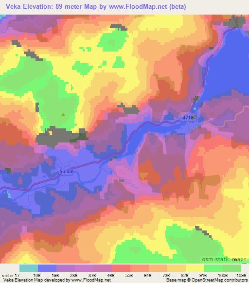 Veka,Norway Elevation Map