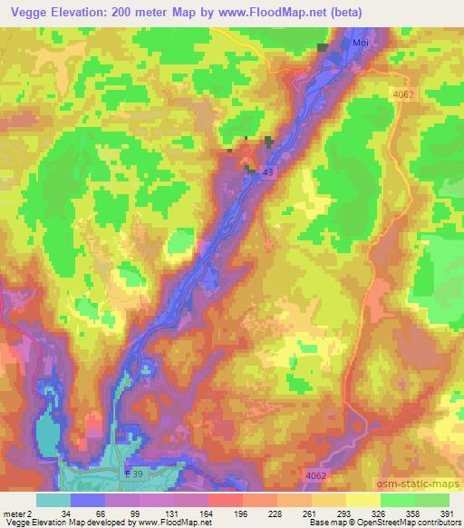 Vegge,Norway Elevation Map