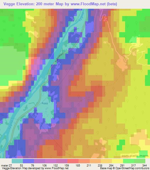 Vegge,Norway Elevation Map
