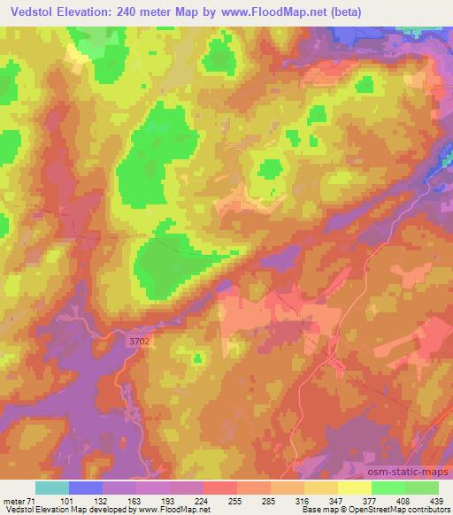 Vedstol,Norway Elevation Map