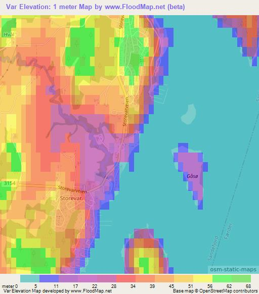 Var,Norway Elevation Map