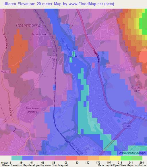 Ulleren,Norway Elevation Map