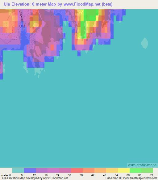 Ula,Norway Elevation Map