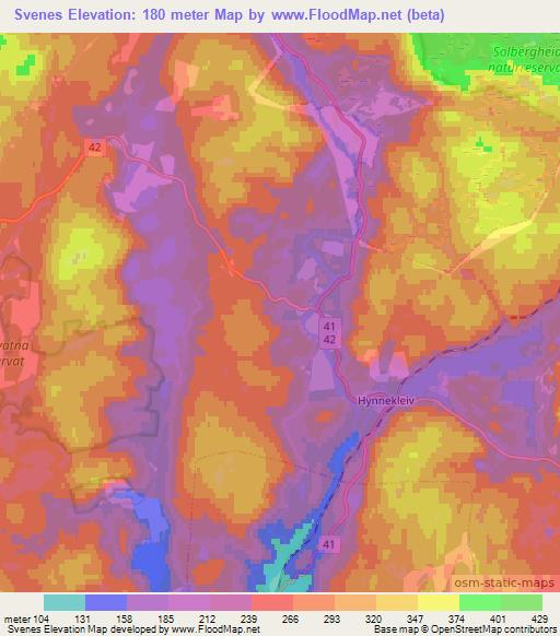Svenes,Norway Elevation Map