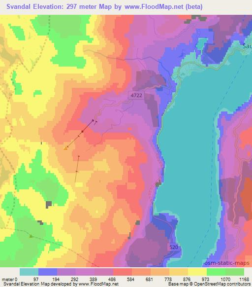 Svandal,Norway Elevation Map