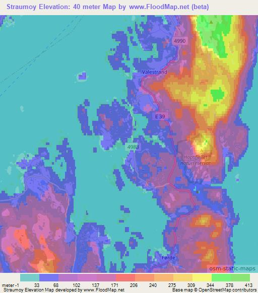 Straumoy,Norway Elevation Map