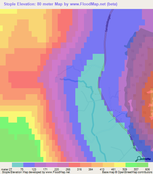 Stople,Norway Elevation Map