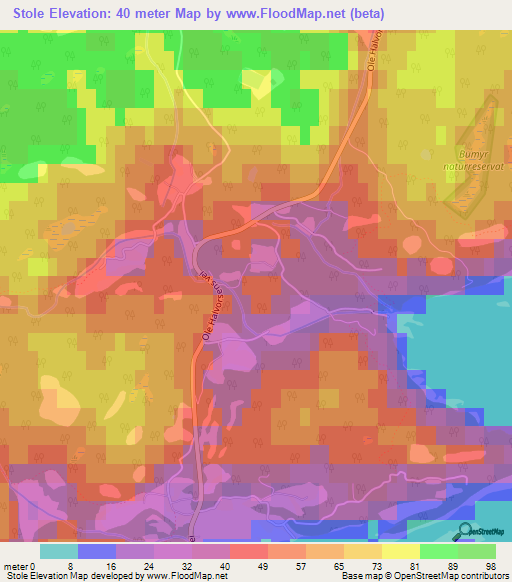 Stole,Norway Elevation Map