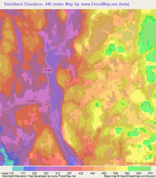 Steintland,Norway Elevation Map