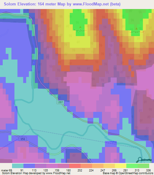 Solom,Norway Elevation Map