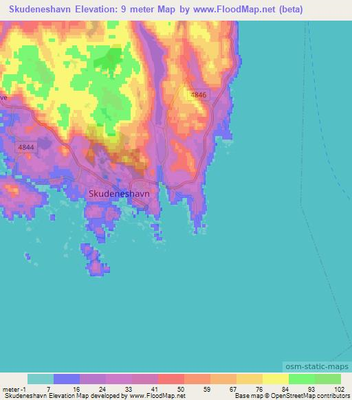 Skudeneshavn,Norway Elevation Map