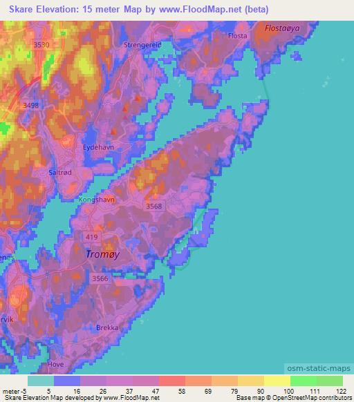 Skare,Norway Elevation Map