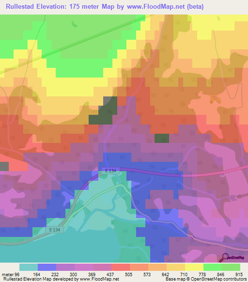 Rullestad,Norway Elevation Map