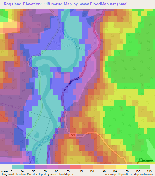 Rogsland,Norway Elevation Map