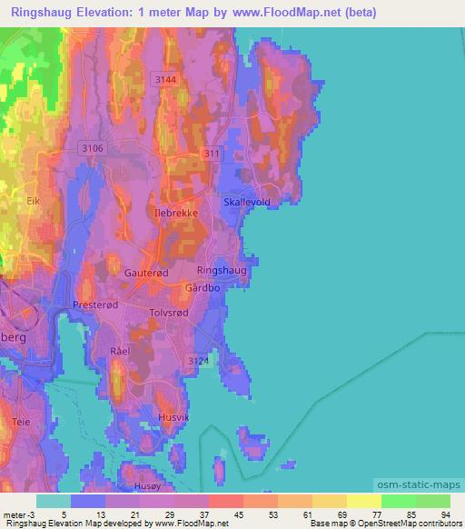 Ringshaug,Norway Elevation Map