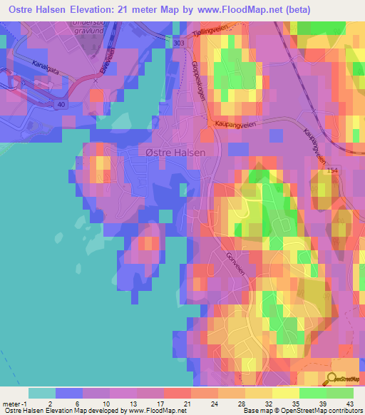 Ostre Halsen,Norway Elevation Map