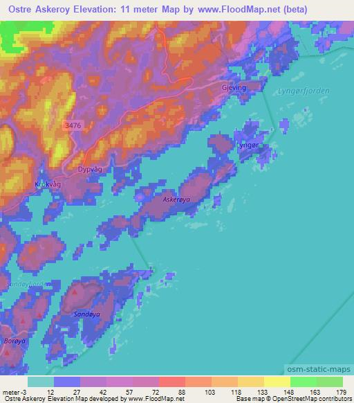 Ostre Askeroy,Norway Elevation Map