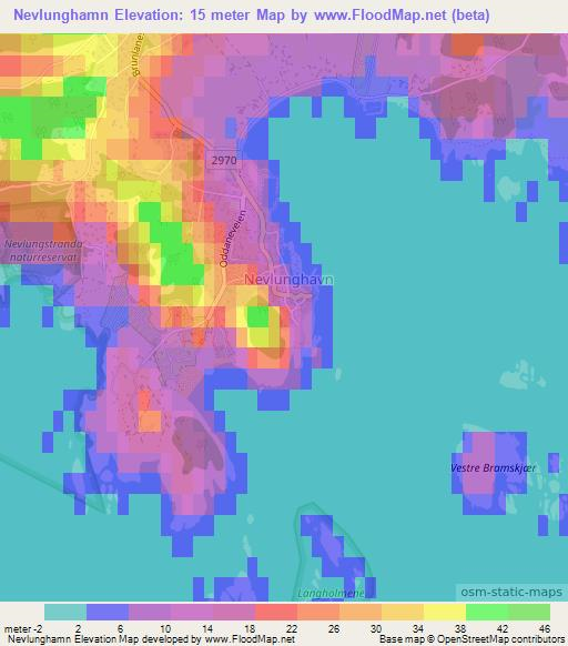Nevlunghamn,Norway Elevation Map