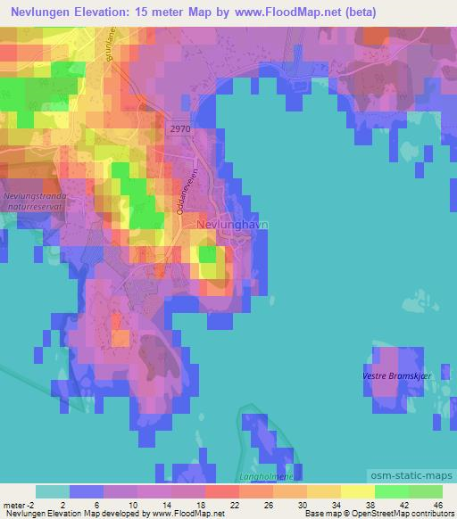 Nevlungen,Norway Elevation Map