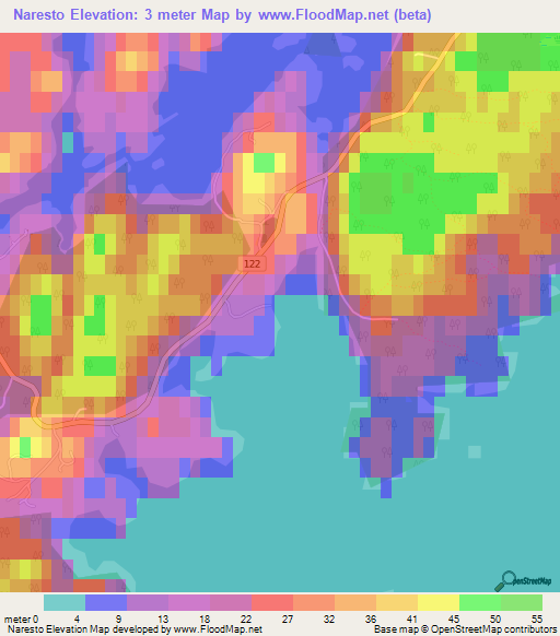 Naresto,Norway Elevation Map