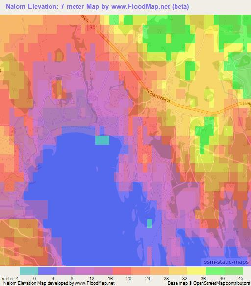 Nalom,Norway Elevation Map