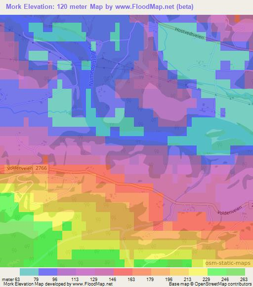 Mork,Norway Elevation Map