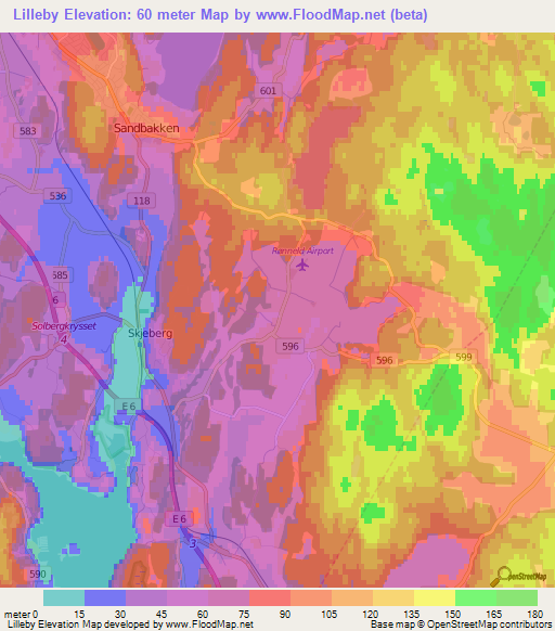 Lilleby,Norway Elevation Map