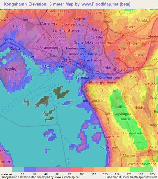 Kongshamn,Norway Elevation Map